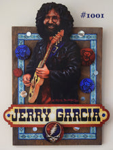 Load image into Gallery viewer, Jerry Garcia 3D portrait on wood / 1960's Rock and Roll art / Jerry Garcia art / classic rock painting / rock music portrait / Jerry Garcia print / classic rock art / 1960s music art / The Grateful Dead art / The Grateful Dead painting / The Grateful Dead print / Deadhead art / Jessie Buddell / Primalscenes.com / Primal Scenes