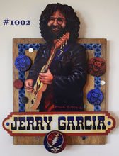 Load image into Gallery viewer, Jerry Garcia 3D portrait on wood / 1960's Rock and Roll art / Jerry Garcia art / classic rock painting / rock music portrait / Jerry Garcia print / classic rock art / 1960s music art / The Grateful Dead art / The Grateful Dead painting / The Grateful Dead print / Deadhead art / Jessie Buddell / Primalscenes.com / Primal Scenes