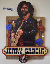 Load image into Gallery viewer, Jerry Garcia 3D portrait on wood / 1960&#39;s Rock and Roll art / Jerry Garcia art / classic rock painting / rock music portrait / Jerry Garcia print / classic rock art / 1960s music art / The Grateful Dead art / The Grateful Dead painting / The Grateful Dead print / Deadhead art / Jessie Buddell / Primalscenes.com / Primal Scenes 