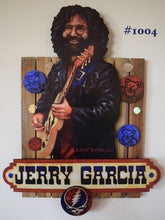 Load image into Gallery viewer, Jerry Garcia 3D portrait on wood / 1960's Rock and Roll art / Jerry Garcia art / classic rock painting / rock music portrait / Jerry Garcia print / classic rock art / 1960s music art / The Grateful Dead art / The Grateful Dead painting / The Grateful Dead print / Deadhead art / Jessie Buddell / Primalscenes.com / Primal Scenes