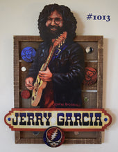Load image into Gallery viewer, Jerry Garcia 3D portrait on wood / 1960's Rock and Roll art / Jerry Garcia art / classic rock painting / rock music portrait / Jerry Garcia print / classic rock art / 1960s music art / The Grateful Dead art / The Grateful Dead painting / The Grateful Dead print / Deadhead art / Jessie Buddell / Primalscenes.com / Primal Scenes