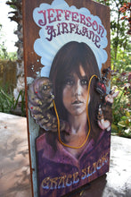 Load image into Gallery viewer, Grace Slick 3D portrait on wood / 1960's Rock and Roll art / Jefferson Airplane / Classic Rock painting / rock music portrait / Grace Slick print / classic rock art / 1960s music art /  Jessie Buddell / Primalscenes.com / Primal Scenes