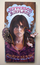 Load image into Gallery viewer, Grace Slick 3D portrait on wood / 1960's Rock and Roll art / Jefferson Airplane / Classic Rock painting / rock music portrait / Grace Slick print / classic rock art / 1960s music art /  Jessie Buddell / Primalscenes.com / Primal Scenes