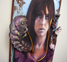 Load image into Gallery viewer, Grace Slick 3D portrait on wood / 1960's Rock and Roll art / Jefferson Airplane / Classic Rock painting / rock music portrait / Grace Slick print / classic rock art / 1960s music art /  Jessie Buddell / Primalscenes.com / Primal Scenes