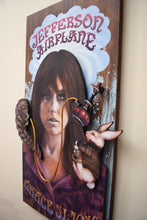 Load image into Gallery viewer, Grace Slick 3D portrait on wood / 1960's Rock and Roll art / Jefferson Airplane / Classic Rock painting / rock music portrait / Grace Slick print / classic rock art / 1960s music art /  Jessie Buddell / Primalscenes.com / Primal Scenes