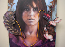 Load image into Gallery viewer, Grace Slick 3D portrait on wood / 1960&#39;s Rock and Roll art / Jefferson Airplane / Classic Rock painting / rock music portrait / Grace Slick print / classic rock art / 1960s music art /  Jessie Buddell / Primalscenes.com / Primal Scenes 