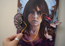 Load image into Gallery viewer, Grace Slick 3D portrait on wood / 1960's Rock and Roll art / Jefferson Airplane / Classic Rock painting / rock music portrait / Grace Slick print / classic rock art / 1960s music art / Jessie Buddell / Primalscenes.com / Primal Scenes