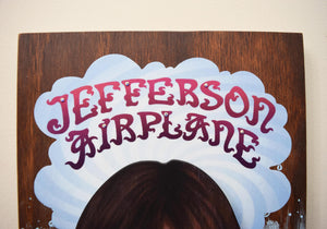 Grace Slick 3D portrait on wood / 1960's Rock and Roll art / Jefferson Airplane / Classic Rock painting / rock music portrait / Grace Slick print / classic rock art / 1960s music art / Jessie Buddell / Primalscenes.com / Primal Scenes