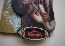 Load image into Gallery viewer, Jimi Hendrix 3D portrait on wood / 1960's Rock and Roll art / Jimi Hendrix art / Classic Rock painting / rock music portrait / Jimi Hendrix print / classic rock art / 1960s music art / Jessie Buddell / Primalscenes.com / Primal Scenes
