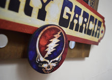 Load image into Gallery viewer, Jerry Garcia 3D portrait on wood / 1960's Rock and Roll art / Jerry Garcia art / classic rock painting / rock music portrait / Jerry Garcia print / classic rock art / 1960s music art / The Grateful Dead art / The Grateful Dead painting / The Grateful Dead print / Deadhead art / Jessie Buddell / Primalscenes.com / Primal Scenes