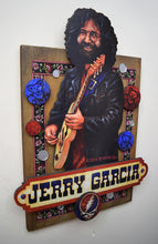 Load image into Gallery viewer, Jerry Garcia 3D portrait on wood / 1960's Rock and Roll art / Jerry Garcia art / classic rock painting / rock music portrait / Jerry Garcia print / classic rock art / 1960s music art / The Grateful Dead art / The Grateful Dead painting / The Grateful Dead print / Deadhead art / Jessie Buddell / Primalscenes.com / Primal Scenes