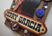 Load image into Gallery viewer, Jerry Garcia 3D portrait on wood / 1960's Rock and Roll art / Jerry Garcia art / classic rock painting / rock music portrait / Jerry Garcia print / classic rock art / 1960s music art / The Grateful Dead art / The Grateful Dead painting / The Grateful Dead print / Deadhead art / Jessie Buddell / Primalscenes.com / Primal Scenes