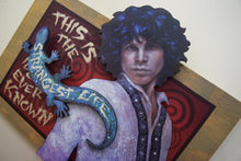 Load image into Gallery viewer, Jim Morrison 3D portrait on wood / 1960's Rock and Roll art / Jim Morrison art / classic rock painting / rock music portrait / Jim Morrison print / classic rock art / 1960s music art / The Doors art / The Doors painting / The Doors print / Jessie Buddell / Primalscenes.com / Primal Scenes