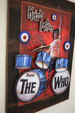 Load image into Gallery viewer, KEITH MOON 3D LARGE portrait on wood