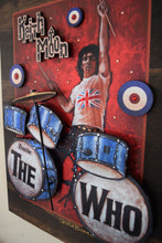 Load image into Gallery viewer, KEITH MOON 3D LARGE portrait on wood