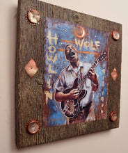 Load image into Gallery viewer, Howlin' Wolf portrait on wood / Howlin' Wolf art / Howlin' Wolf portrait / Howlin' Wolf painting / the Blues painting / the Blues portrait / the Blues art / Blues art / Blues painting / Blues music art / painting on wood / Blues music / Blues prints / Blues musicians / Blues musicans art / Jessie Buddell / Primalscenes.com / Primal Scenes