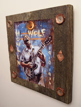Load image into Gallery viewer, Howlin' Wolf portrait on wood / Howlin' Wolf art / Howlin' Wolf portrait / Howlin' Wolf painting / the Blues painting / the Blues portrait / the Blues art / Blues art / Blues painting / Blues music art / painting on wood / Blues music / Blues prints / Blues musicians / Blues musicans art / Jessie Buddell / Primalscenes.com / Primal Scenes