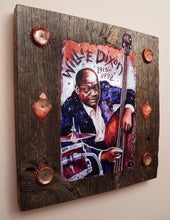 Load image into Gallery viewer, Willie Dixon portrait on wood / Willie Dixon portrait / Willie Dixon painting / the Blues painting / the Blues portrait / the Blues art / Blues art / Blues painting / Blues music art / painting on wood / Blues music / Blues prints / Blues musicians / Blues musicans art / Jessie Buddell / Primalscenes.com / Primal Scenes