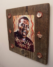 Load image into Gallery viewer, Howlin' Wolf portrait on wood / Howlin' Wolf art / Howlin' Wolf portrait / Howlin' Wolf painting / the Blues painting / the Blues portrait / the Blues art / Blues art / Blues painting / Blues music art / painting on wood / Blues music / Blues prints / Blues musicians / Blues musicans art / Jessie Buddell / Primalscenes.com / Primal Scenes