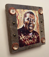 Load image into Gallery viewer, Howlin' Wolf portrait on wood / Howlin' Wolf art / Howlin' Wolf portrait / Howlin' Wolf painting / the Blues painting / the Blues portrait / the Blues art / Blues art / Blues painting / Blues music art / painting on wood / Blues music / Blues prints / Blues musicians / Blues musicans art / Jessie Buddell / Primalscenes.com / Primal Scenes