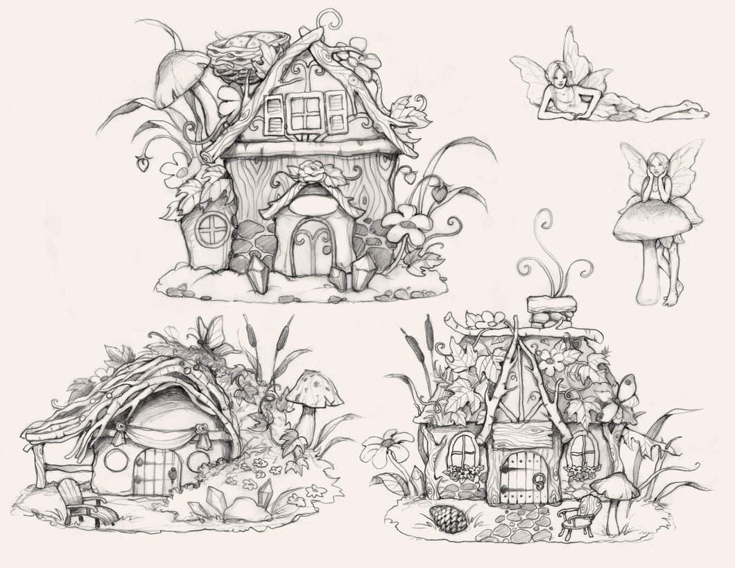 Fairy house sketches