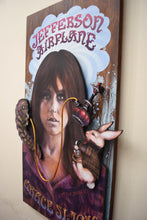 Load image into Gallery viewer, Grace Slick 3D portrait on wood / 1960&#39;s Rock and Roll art / Jefferson Airplane / Classic Rock painting / rock music portrait / Grace Slick print / classic rock art / 1960s music art /  Jessie Buddell / Primalscenes.com / Primal Scenes