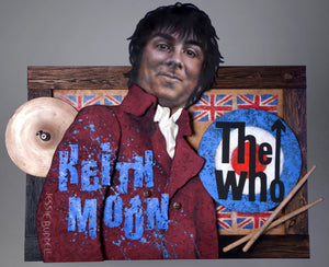 KEITH MOON with Cymbal original painting