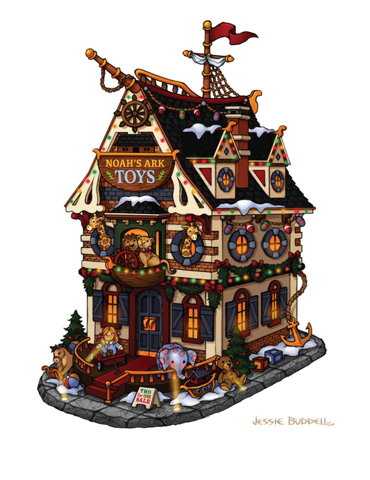 Design/illustration - village - Noah's Art Toy Shop