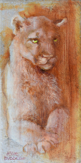 Cougar - Acrylic on Tile