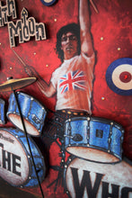Load image into Gallery viewer, KEITH MOON 3D LARGE portrait on wood
