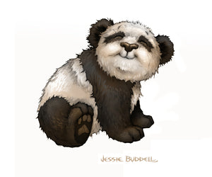 Panda illustration - plush
