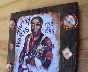 Muddy Waters with guitar
