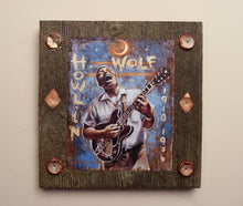 Load image into Gallery viewer, Howlin&#39; Wolf portrait on wood / Howlin&#39; Wolf art / Howlin&#39; Wolf portrait / Howlin&#39; Wolf painting / the Blues painting / the Blues portrait / the Blues art / Blues art / Blues painting / Blues music art / painting on wood / Blues music / Blues prints / Blues musicians / Blues musicans art / Jessie Buddell / Primalscenes.com / Primal Scenes